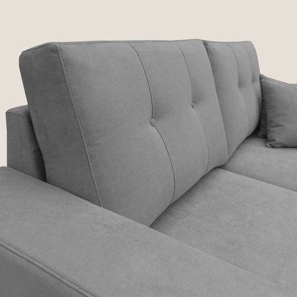 Divano Giove in morbido tessuto impermeabile T02 grigio