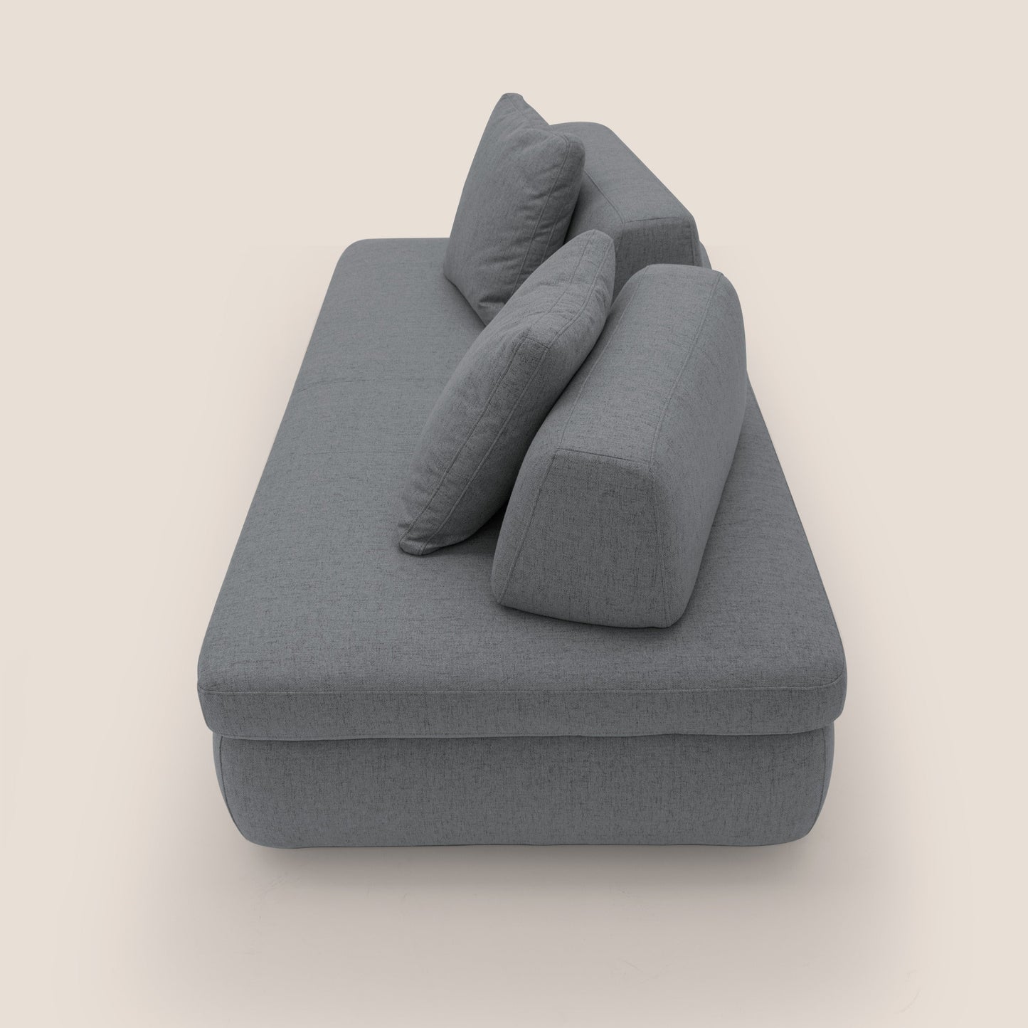 Gransasso Divano letto matrimoniale dal DESIGN innovativo in tessuto impermeabile T03 grigio