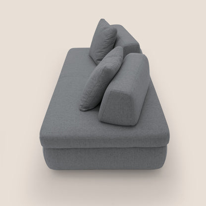 Gransasso Divano letto matrimoniale dal DESIGN innovativo in tessuto impermeabile T03 grigio