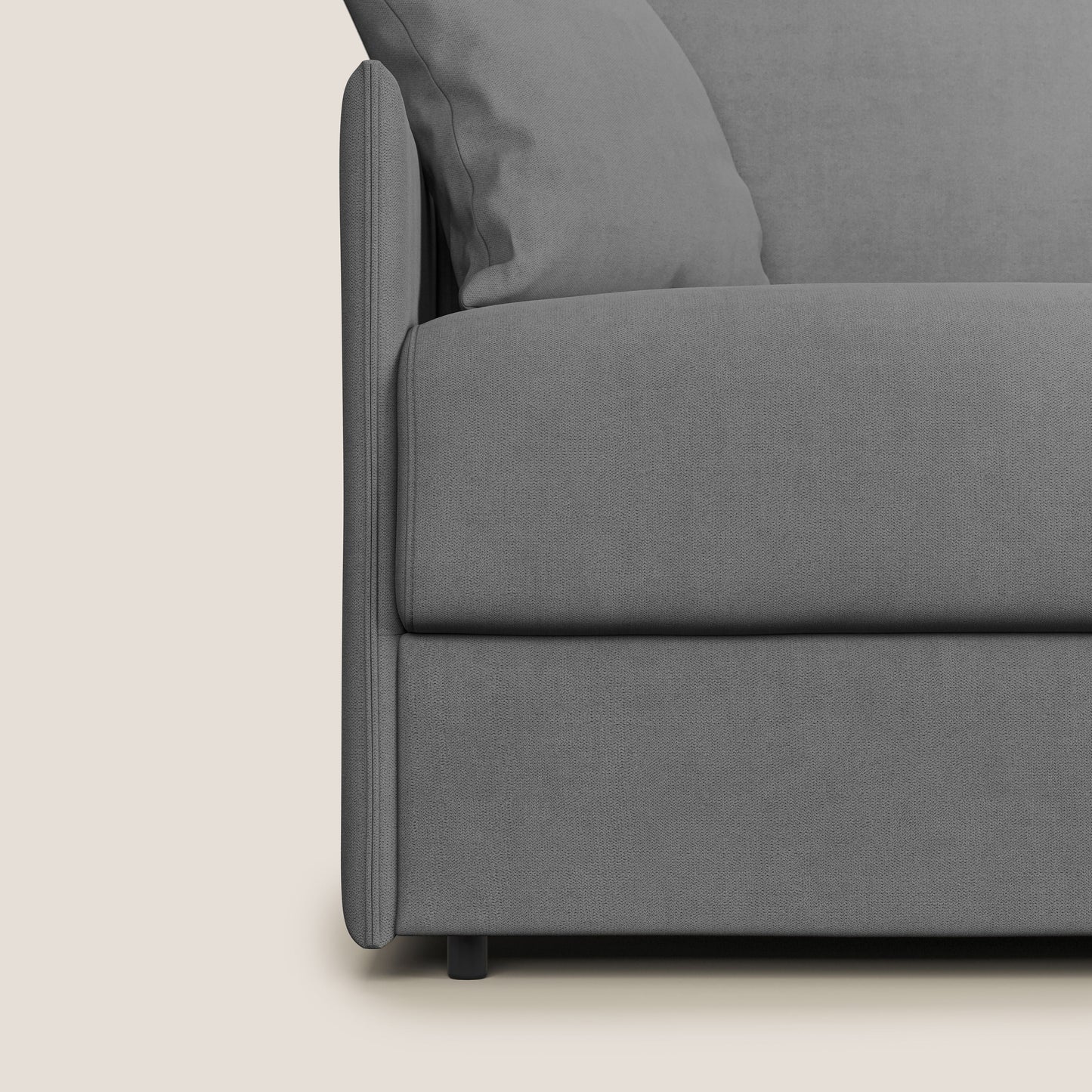 Evans Divano letto in morbido tessuto impermeabile T02 grigio