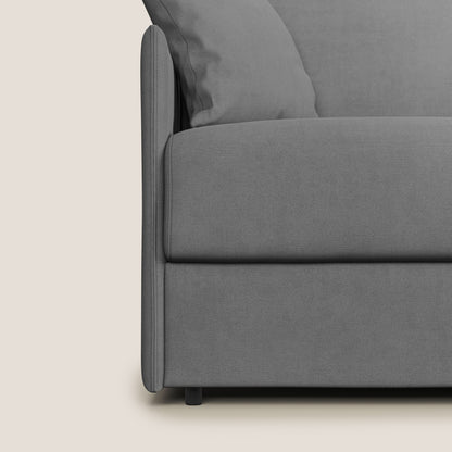 Evans Divano letto in morbido tessuto impermeabile T02 grigio