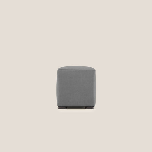 Pouf Cube in tessuto morbido impermeabile T02 grigio