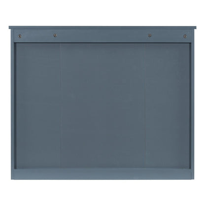 36'' Modern Bathroom Vanity with Top Sink and Mirror Cabinet,2 Doors and 2 Drawers