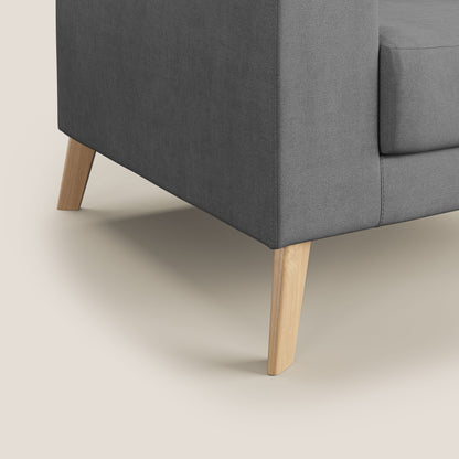 Poltroncina danese in tessuto morbido impermeabile T02 grigio