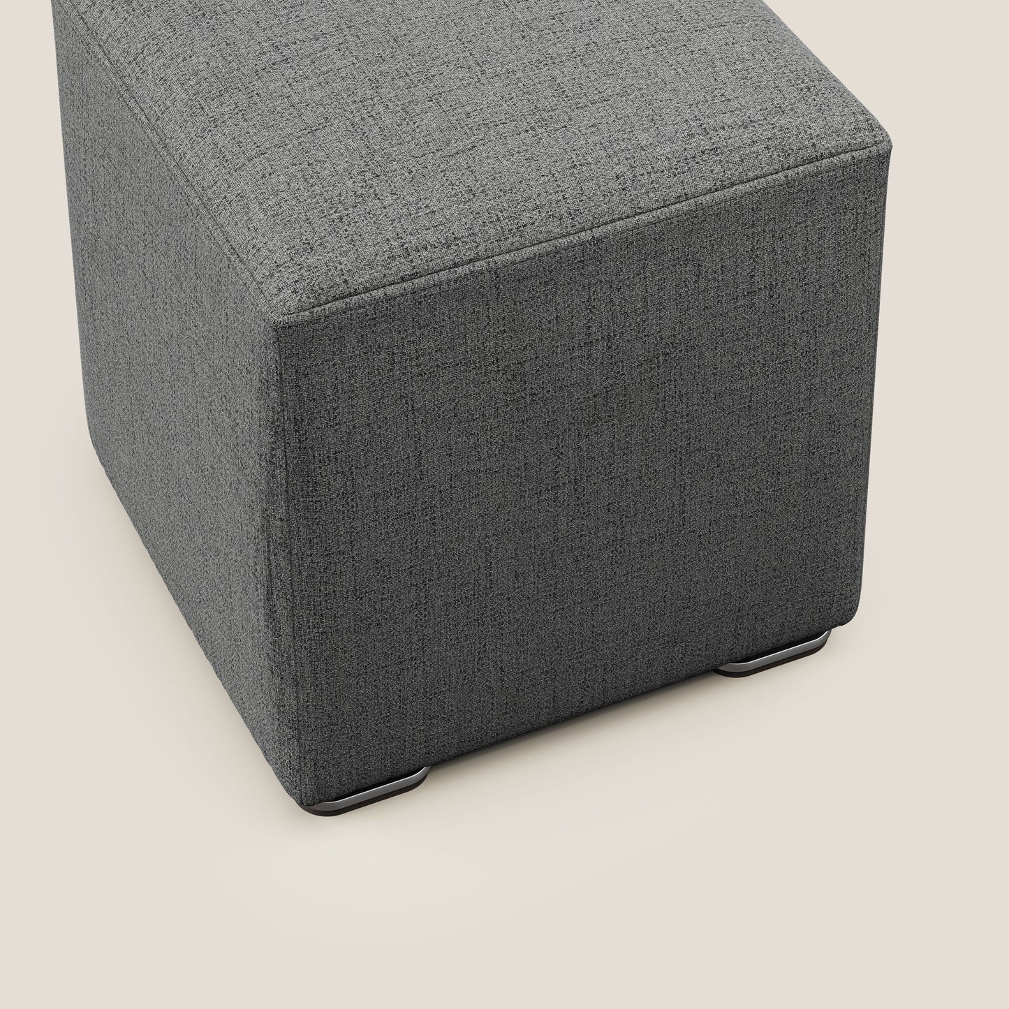 Pouf Cube in morbido tessuto impermeabile T03 grigio