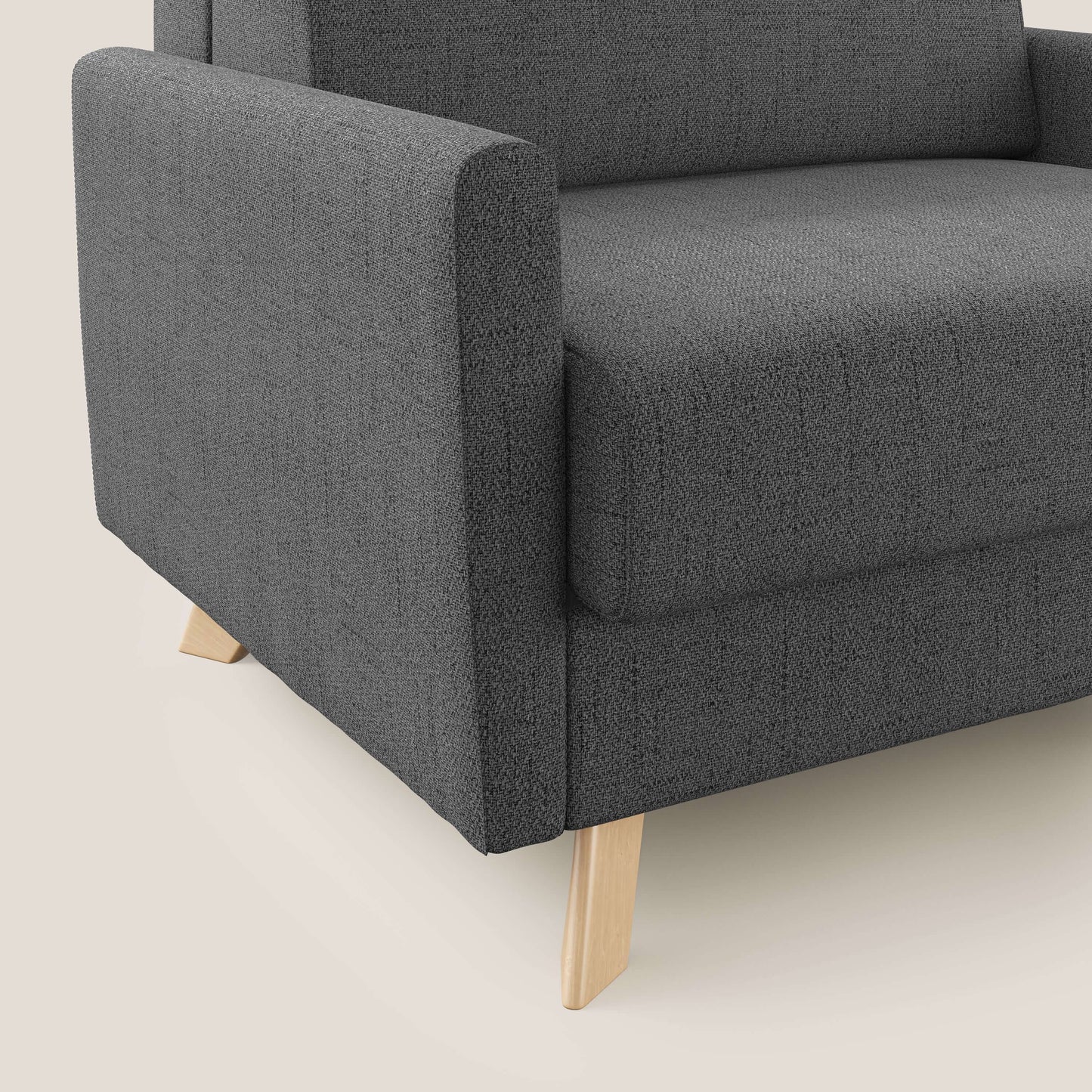 Edgar poltrona letto in tessuto felis impermeabile T03 grigio