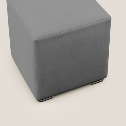 Pouf Cube in tessuto morbido impermeabile T02 grigio