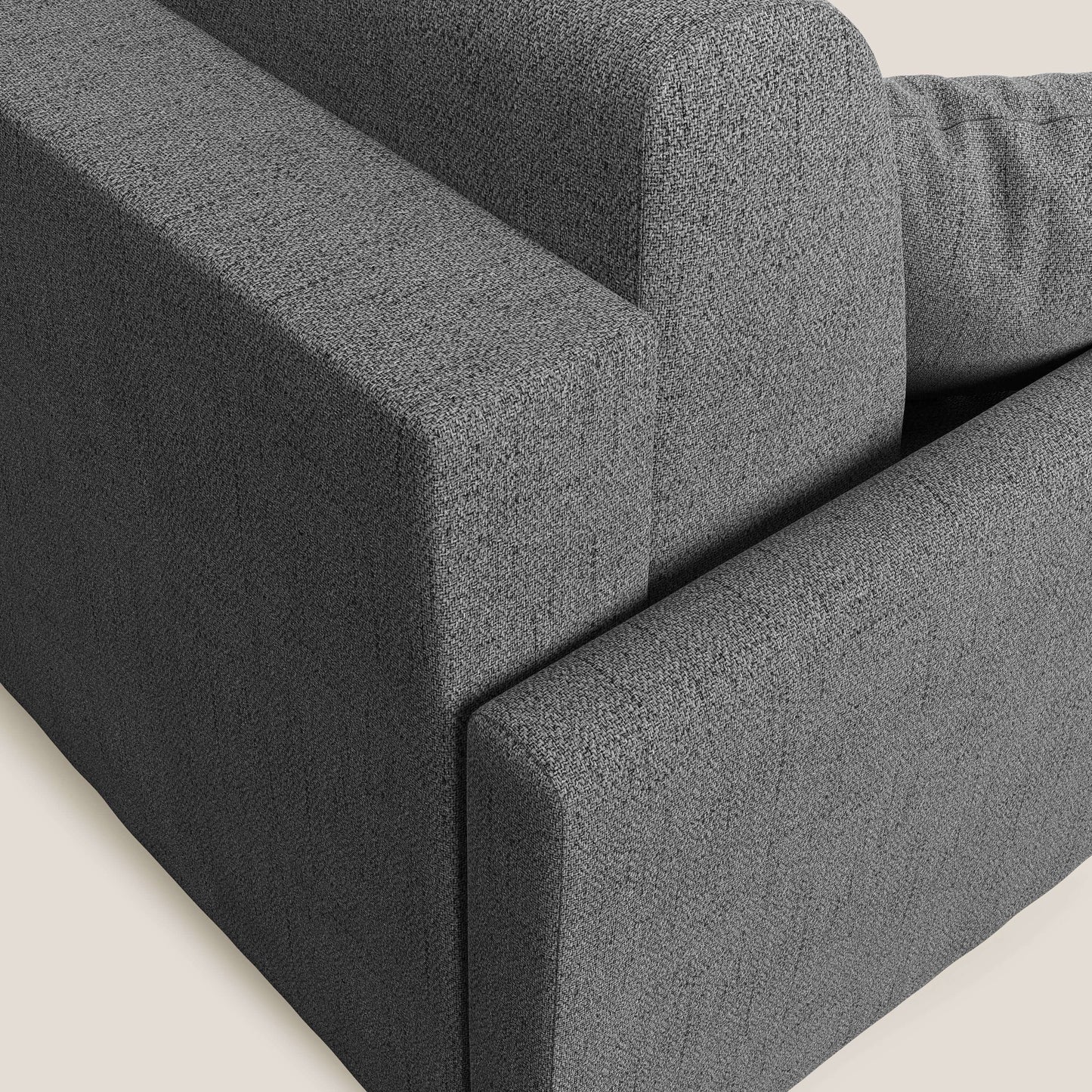 Edgar divano letto matrimoniale in tessuto felis impermeabile T03 grigio 