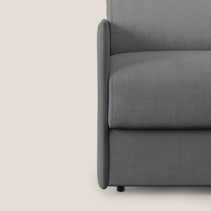 Evans poltrona letto in morbido tessuto impermeabile T02 grigio