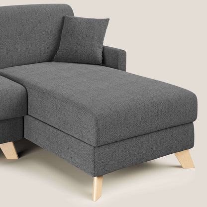 Edgar divano letto angolare in tessuto felis impermeabile T03 grigio