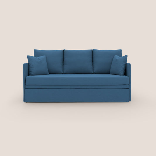 Brera Divano duplex con doppio letto in tessuto simil cotone impermeabile T13 blu
