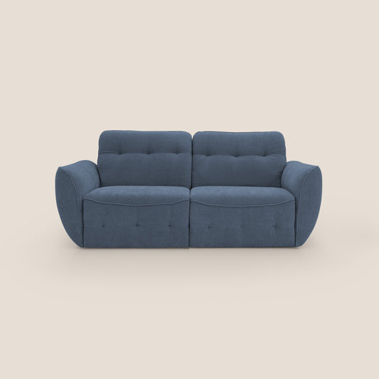 Cerbero divano 2 e 3 posti in morbido bouclé impermeabile T07 blu