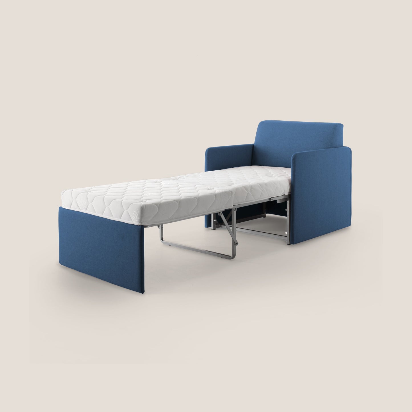 DAG Poltrona letto singolo salvaspazio in TESSUTO impermeabile T13 blu
