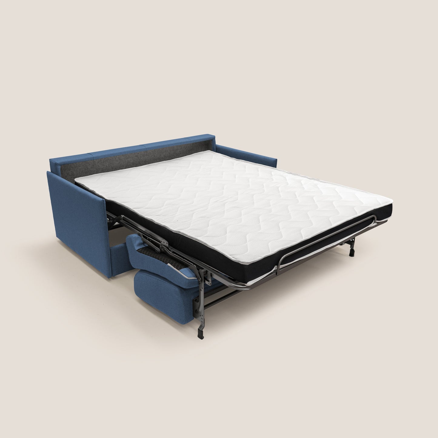 Evans Divano letto matrimoniale in tessuto impermeabile T13 blu