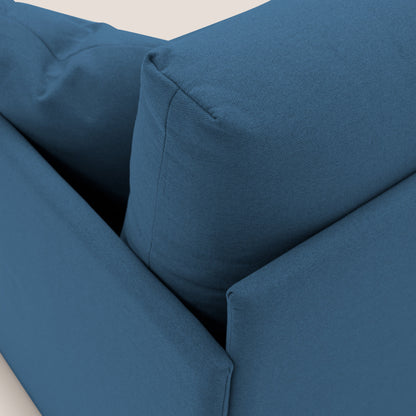 Brera Divano duplex con doppio letto in tessuto simil cotone impermeabile T13 blu