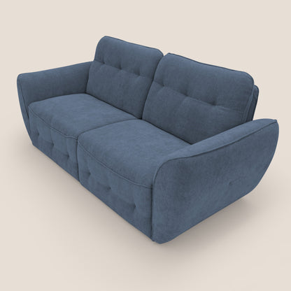 Cerbero divano 2 e 3 posti in morbido bouclé impermeabile T07 blu