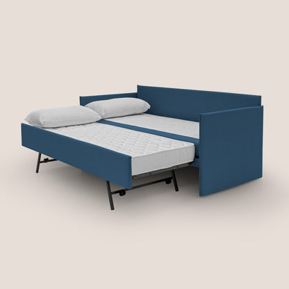Brera Divano duplex con doppio letto in tessuto simil cotone impermeabile T13 blu