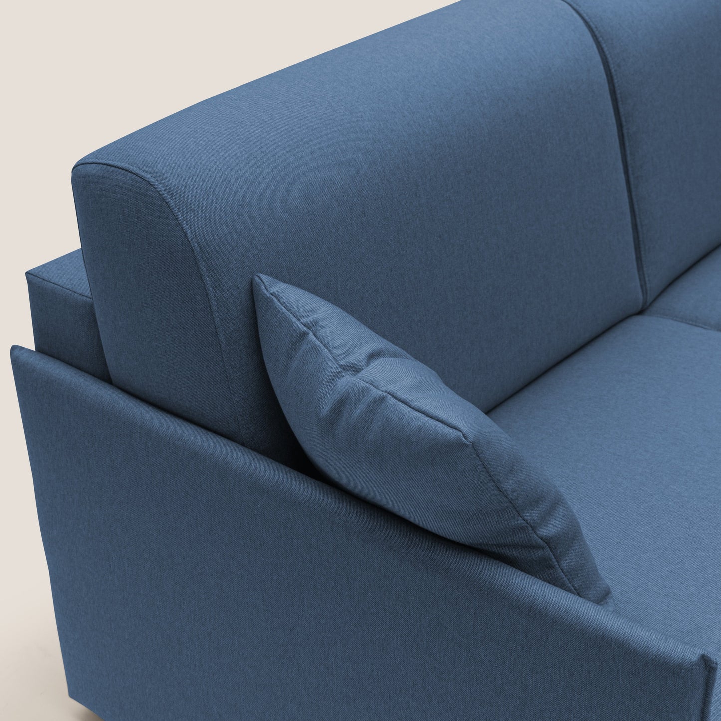 Evans Divano letto matrimoniale in tessuto impermeabile T13 blu