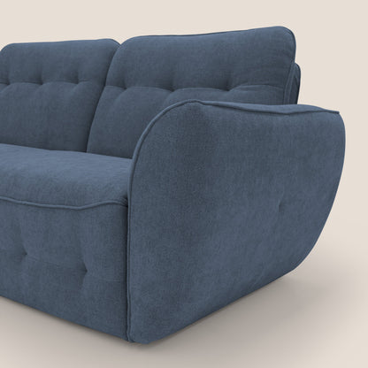 Cerbero divano 2 e 3 posti in morbido bouclé impermeabile T07 blu