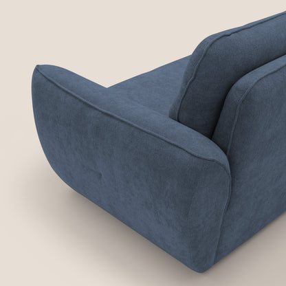 Cerbero divano 2 e 3 posti in morbido bouclé impermeabile T07 blu