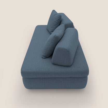 Gransasso Divano letto matrimoniale dal DESIGN innovativo in tessuto impermeabile T03 blu