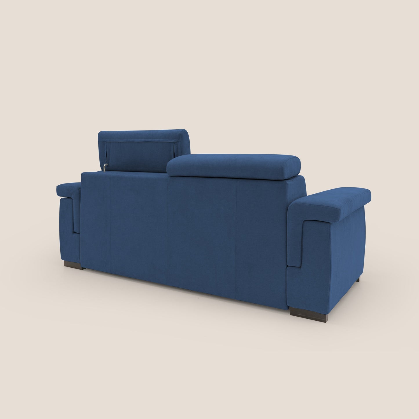 Bjorn divano letto sfoderabile con materasso H18 cm e poggiatesta reclinabili in tessuto impermeabile T02 blu