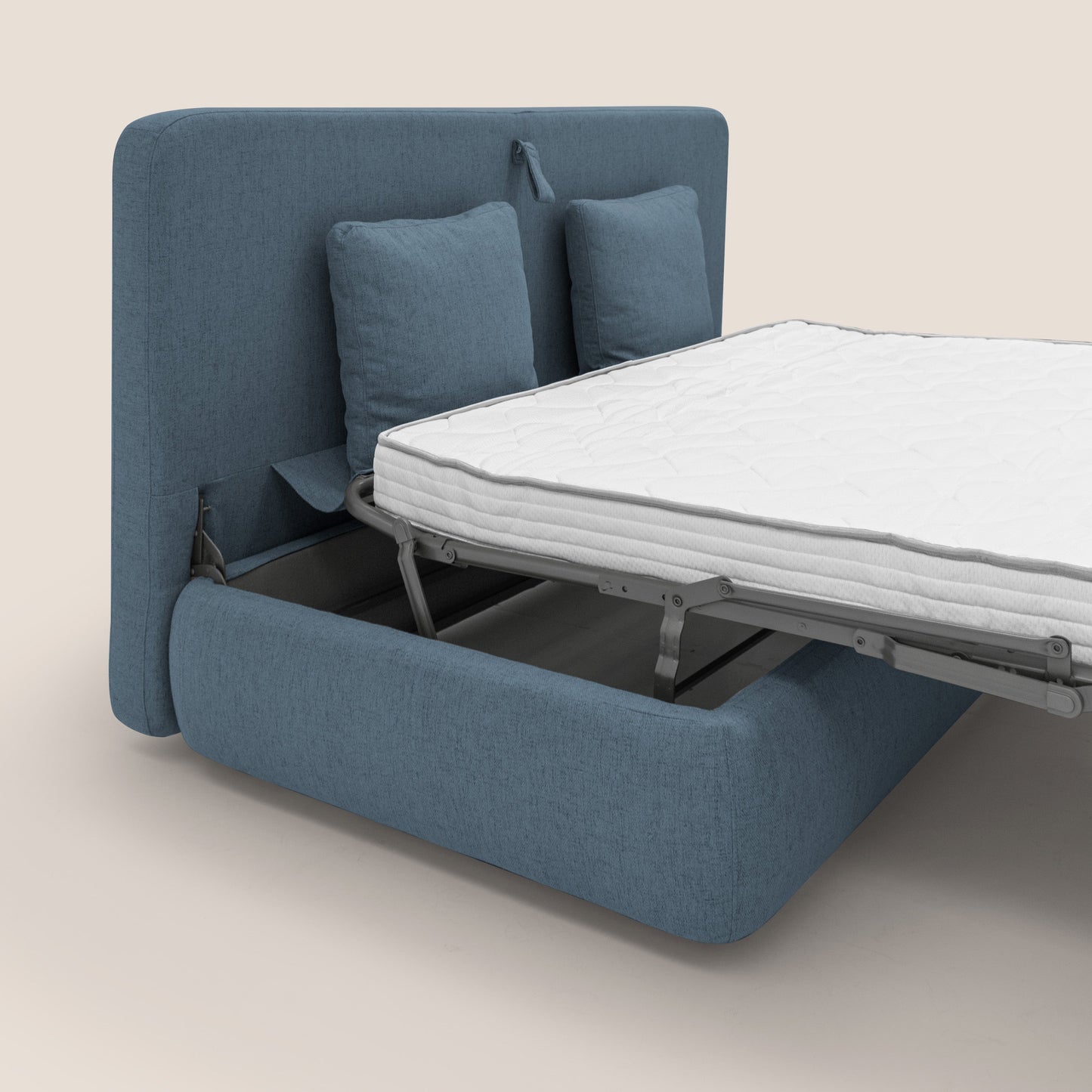 Gransasso Divano letto matrimoniale dal DESIGN innovativo in tessuto impermeabile T03 blu