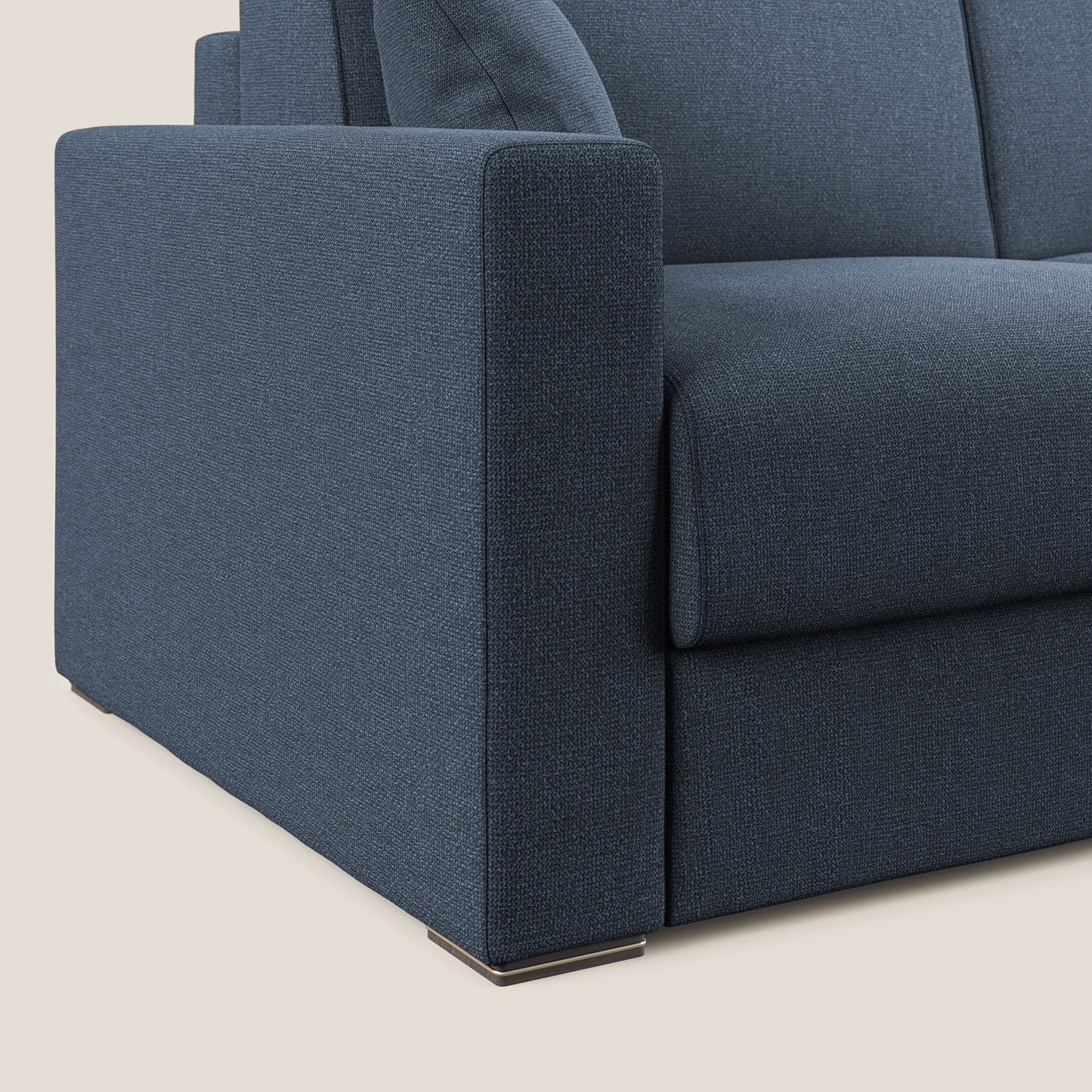 Best Divano letto angolare con penisola in tessuto smacchiabile QuickClean T08 blu