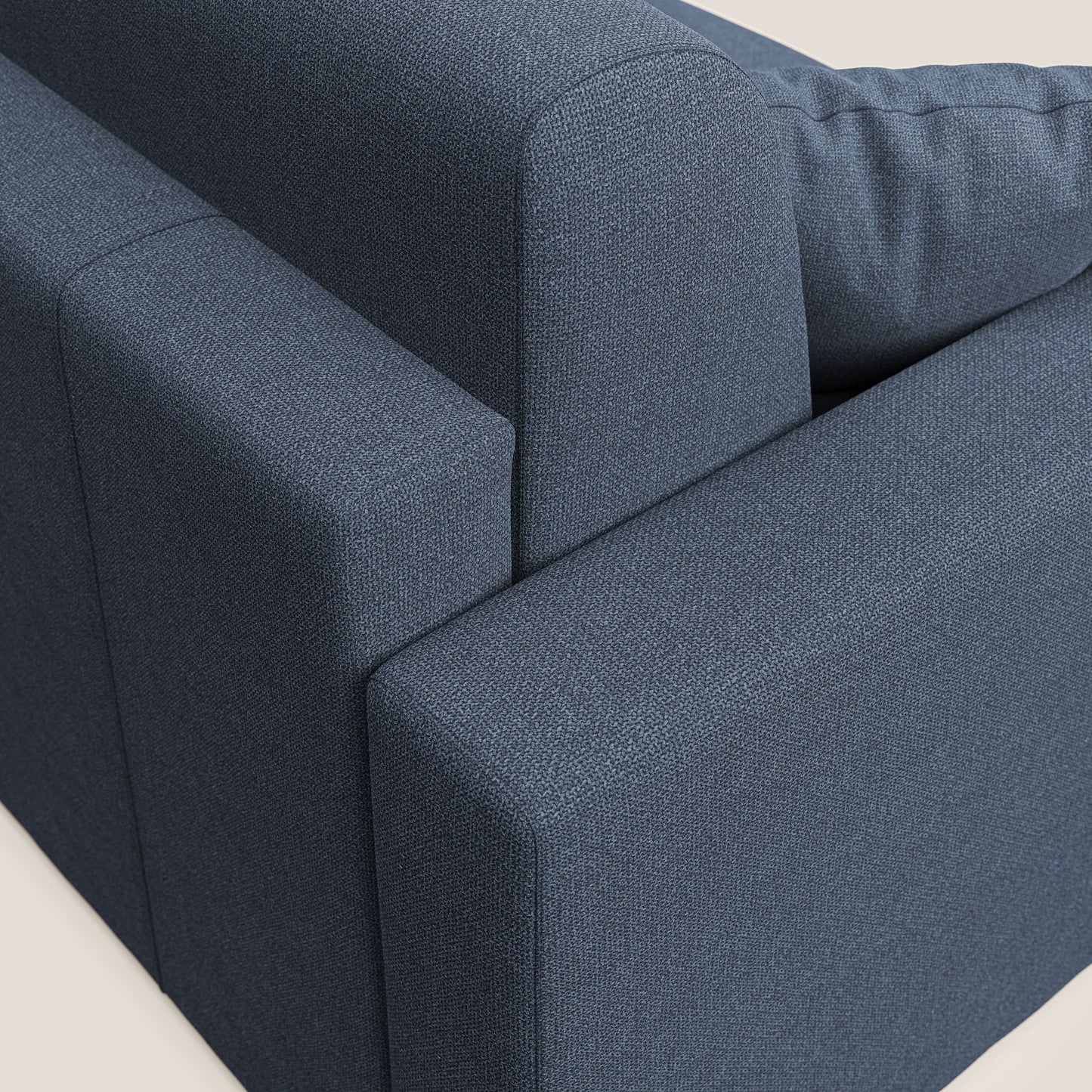 Best Divano letto angolare con penisola in tessuto smacchiabile QuickClean T08 blu