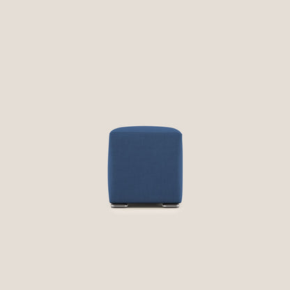 Pouf cubo in tessuto morbido impermeabile T02 blu