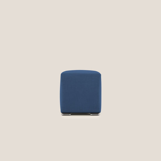 Pouf cubo in tessuto morbido impermeabile T02 blu