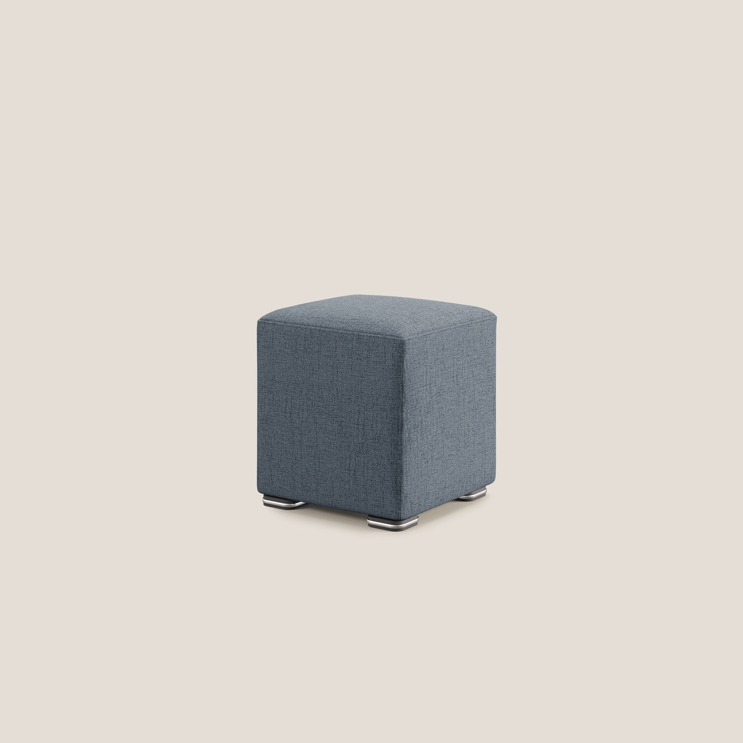 Pouf cubo in tessuto morbido impermeabile T03 blu