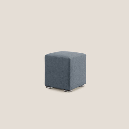 Pouf cubo in tessuto morbido impermeabile T03 blu