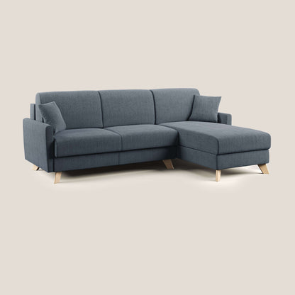 Edgar divano letto angolare in tessuto felis impermeabile T03 blu