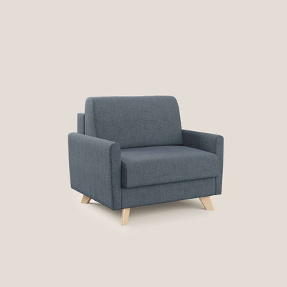 Edgar poltrona letto in tessuto felis impermeabile T03 blu