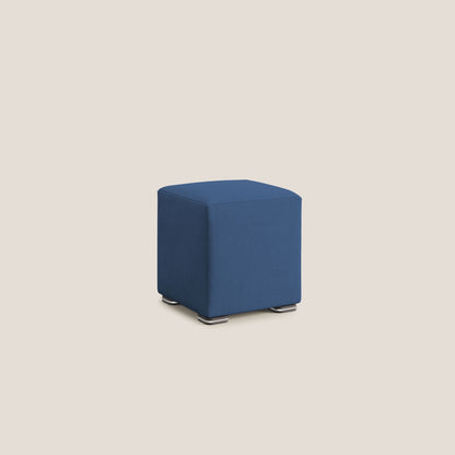 Pouf cubo in tessuto morbido impermeabile T02 blu