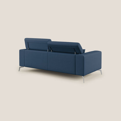 Blade Divano con poggiatesta reclinabili in tessuto impermeabile misto cotone T13 blu