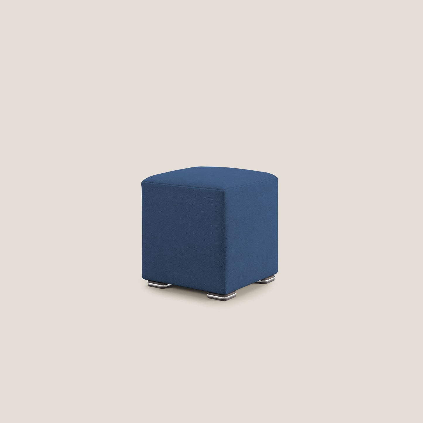 Pouf cubo in tessuto morbido impermeabile T02 blu