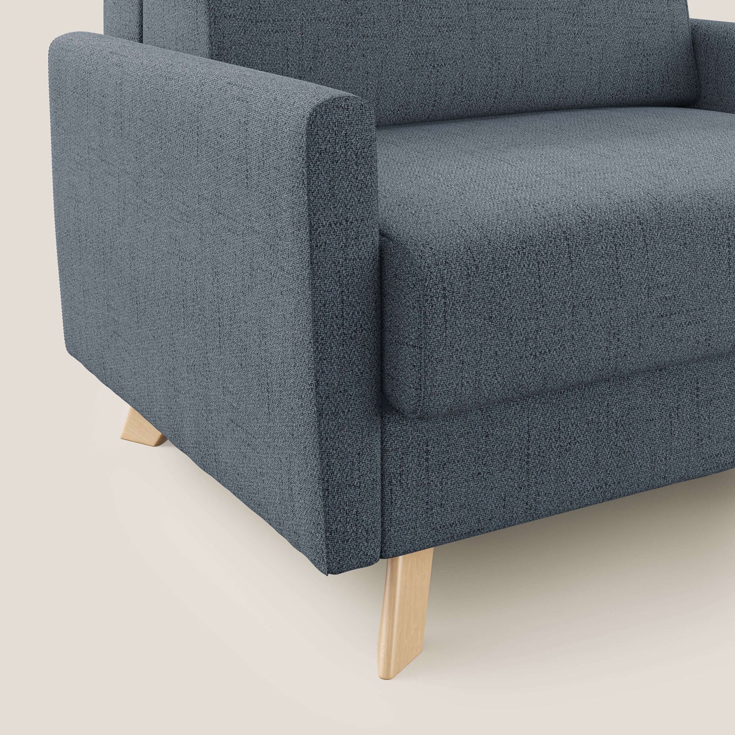 Edgar poltrona letto in tessuto felis impermeabile T03 blu