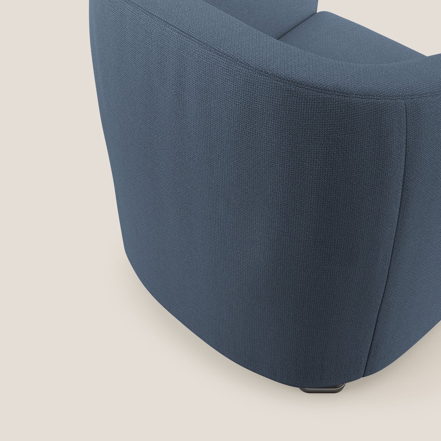 Cloe Poltroncina in tessuto smacchiabile con acqua QuickClean T08 blu