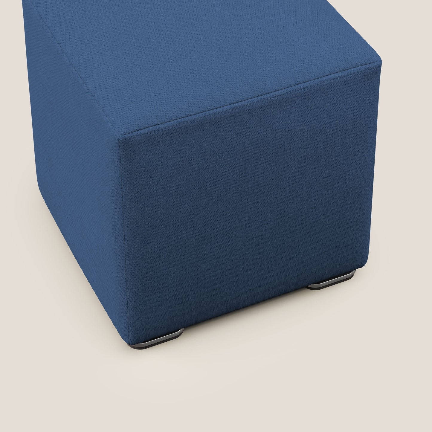 Pouf cubo in tessuto morbido impermeabile T02 blu