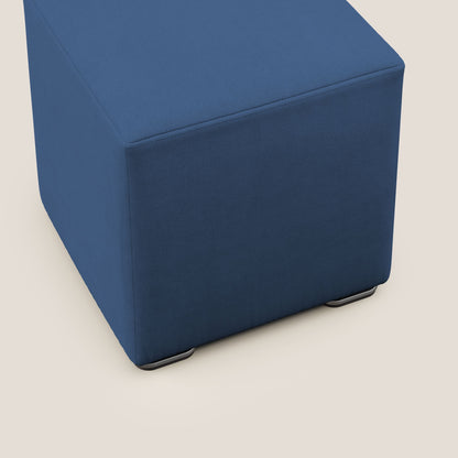 Pouf cubo in tessuto morbido impermeabile T02 blu