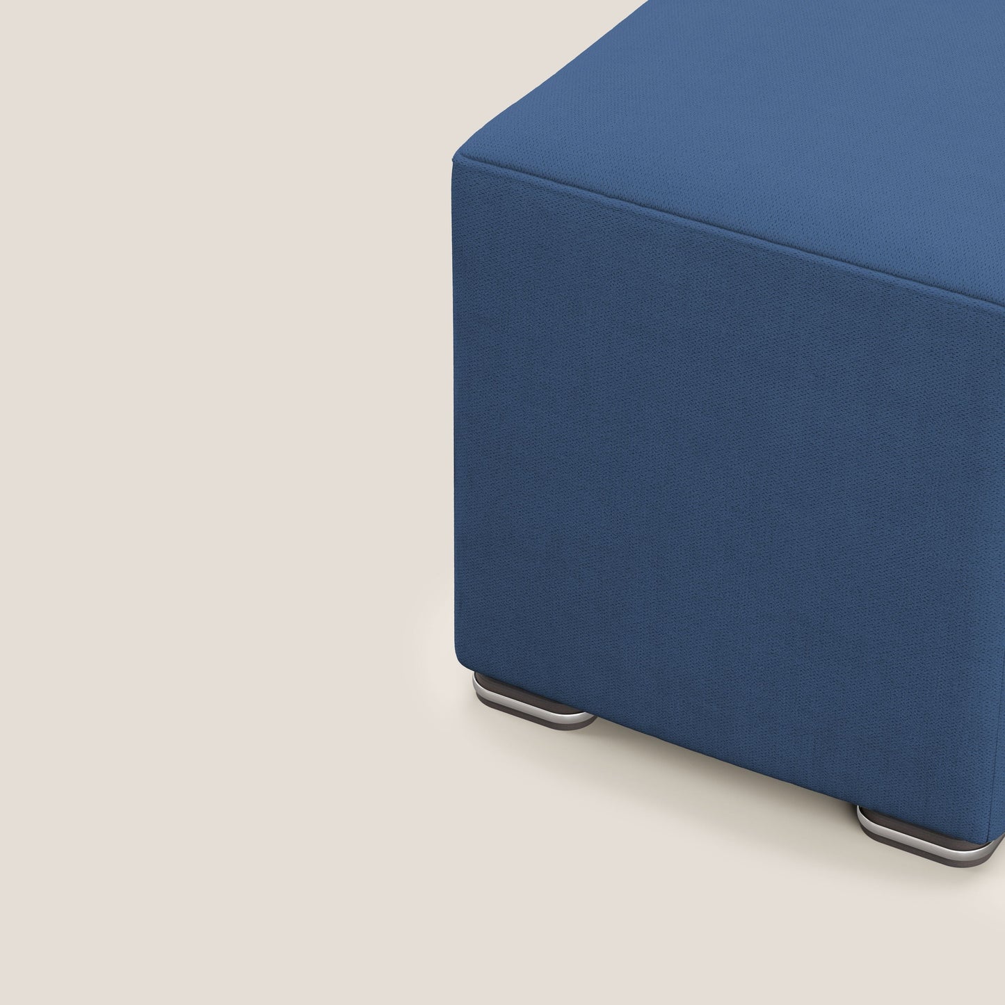 Pouf cubo in tessuto morbido impermeabile T02 blu