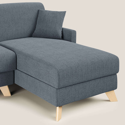 Edgar divano letto angolare in tessuto felis impermeabile T03 blu