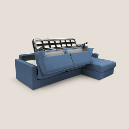 Chris Divano letto angolare 5 posti in tessuto impermeabile T13 blu