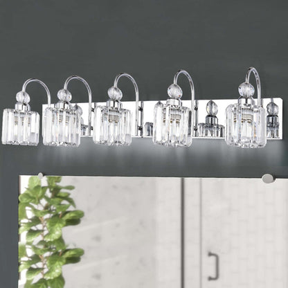 Chrome/ Black/ Gold Modern Over Mirror Crystal Bathroom Restroom Wall Lighting Fixtures Bath Lights Vanity Light