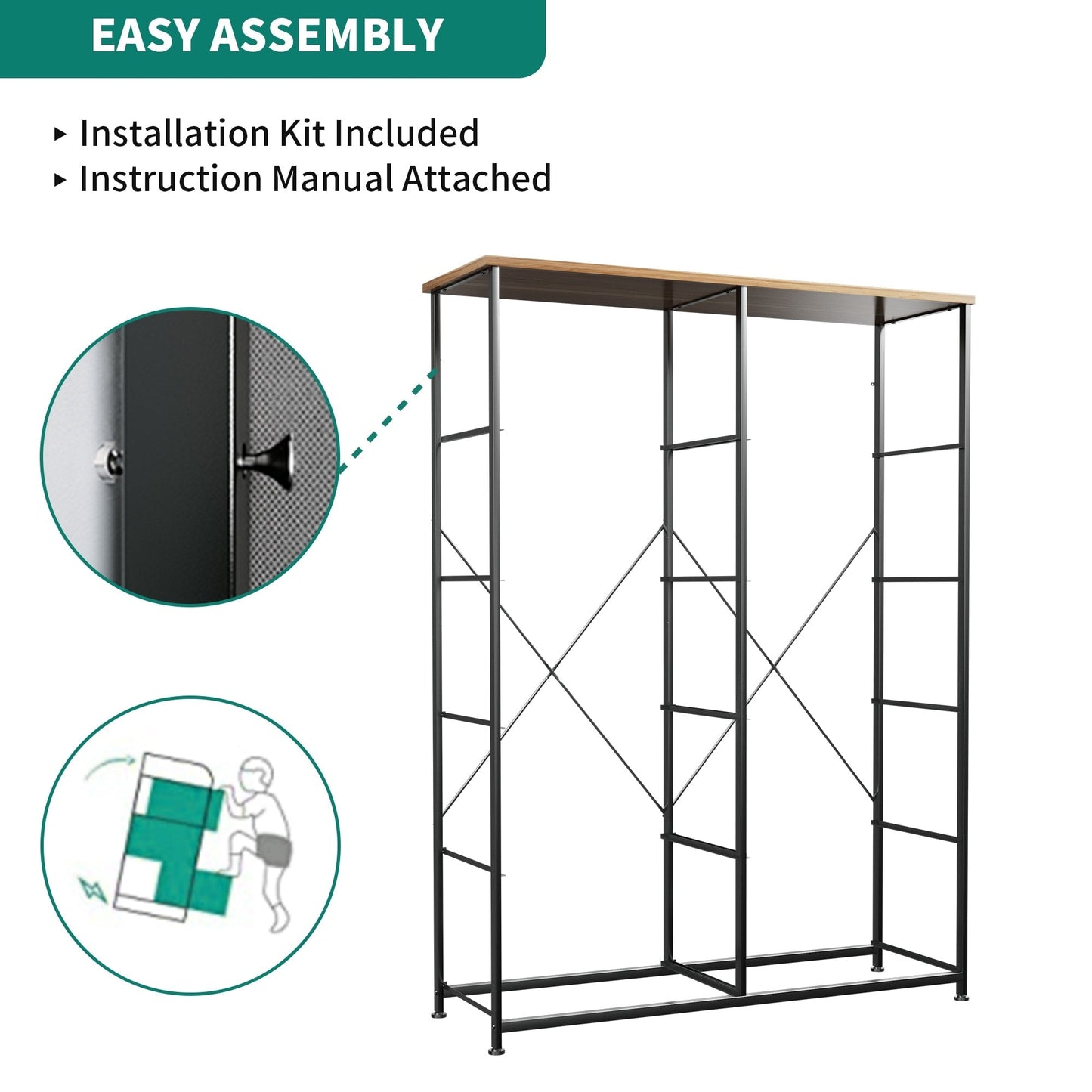 Modern 4/8/10-drawer Bedroom Fabric Dresser Storage Tower with Wood Top