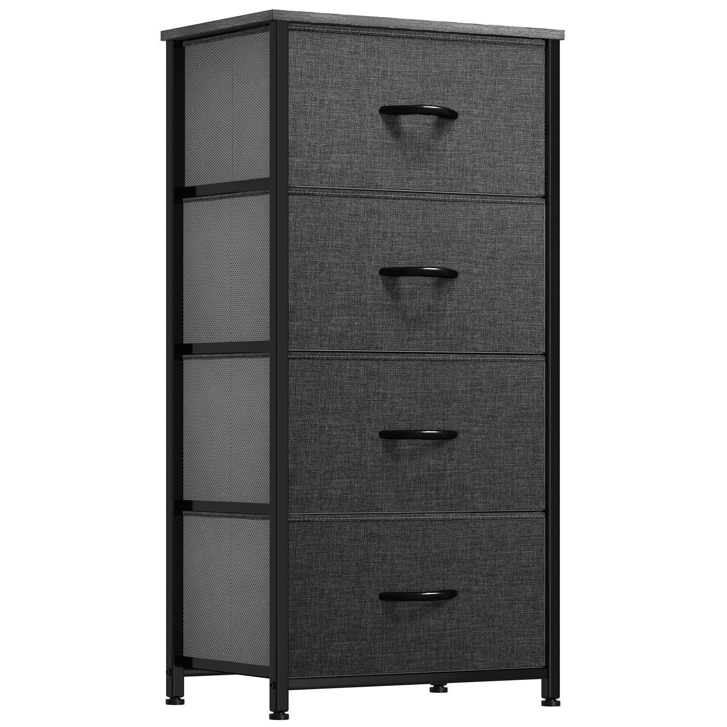 Modern 4/8/10-drawer Bedroom Fabric Dresser Storage Tower with Wood Top