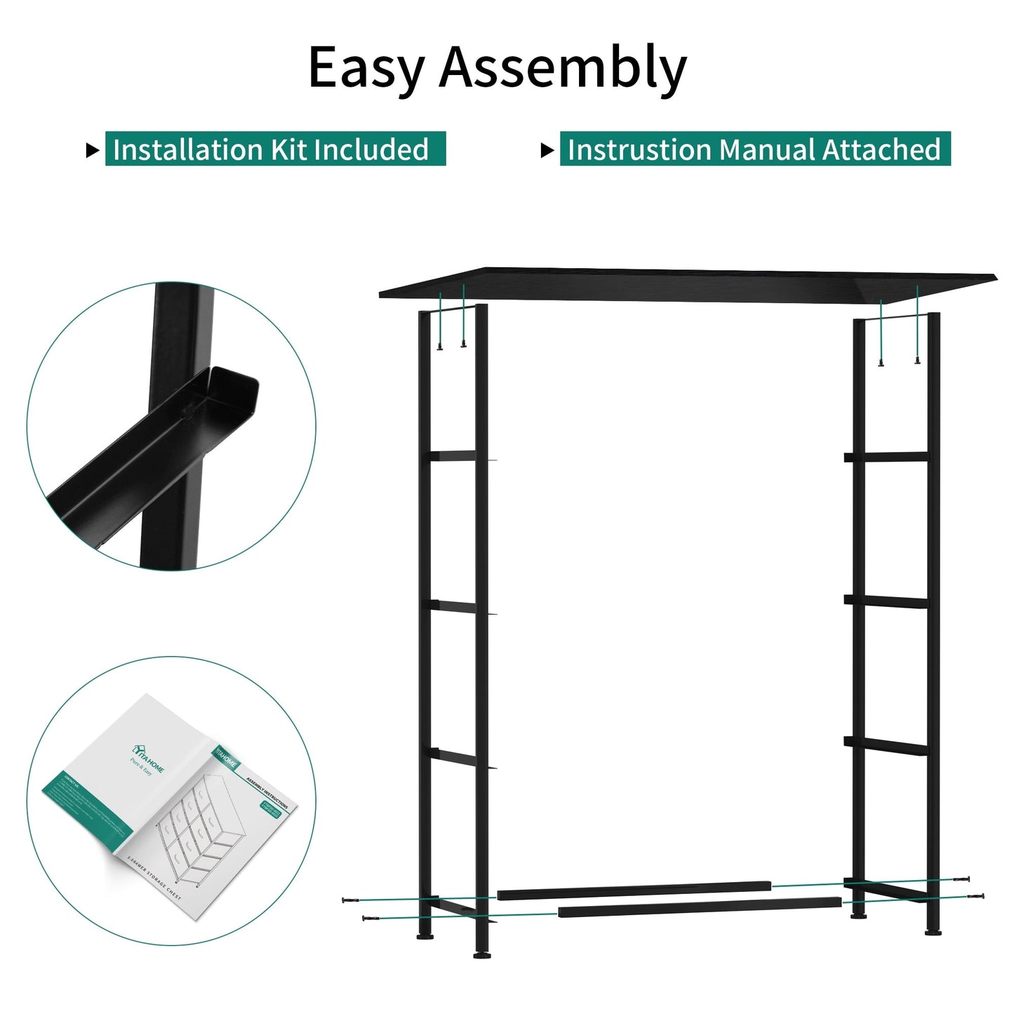 Modern 4/8/10-drawer Bedroom Fabric Dresser Storage Tower with Wood Top