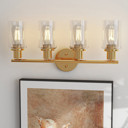 4-Light Bathroom Vanity Light with Clear Glass